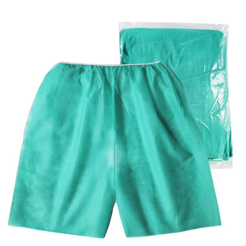 Spodenki do kolonoskopii dla pacjenta zielone flizelina 25g karton 250szt