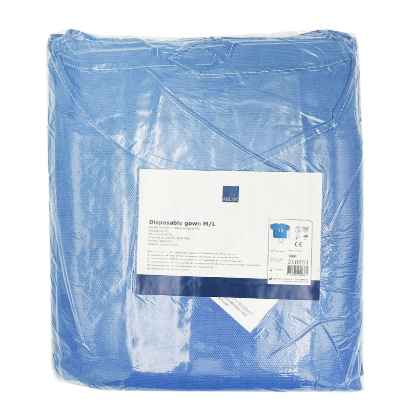 Koszula do szpitala M/L jednorazowa wiązana SMS 35g 10szt