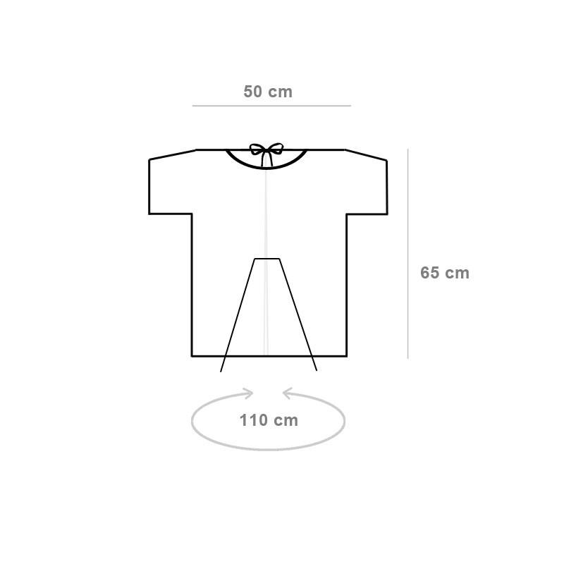 Koszula do szpitala dla dzieci XS/S jednorazowa wiązana SMS 35g 100szt