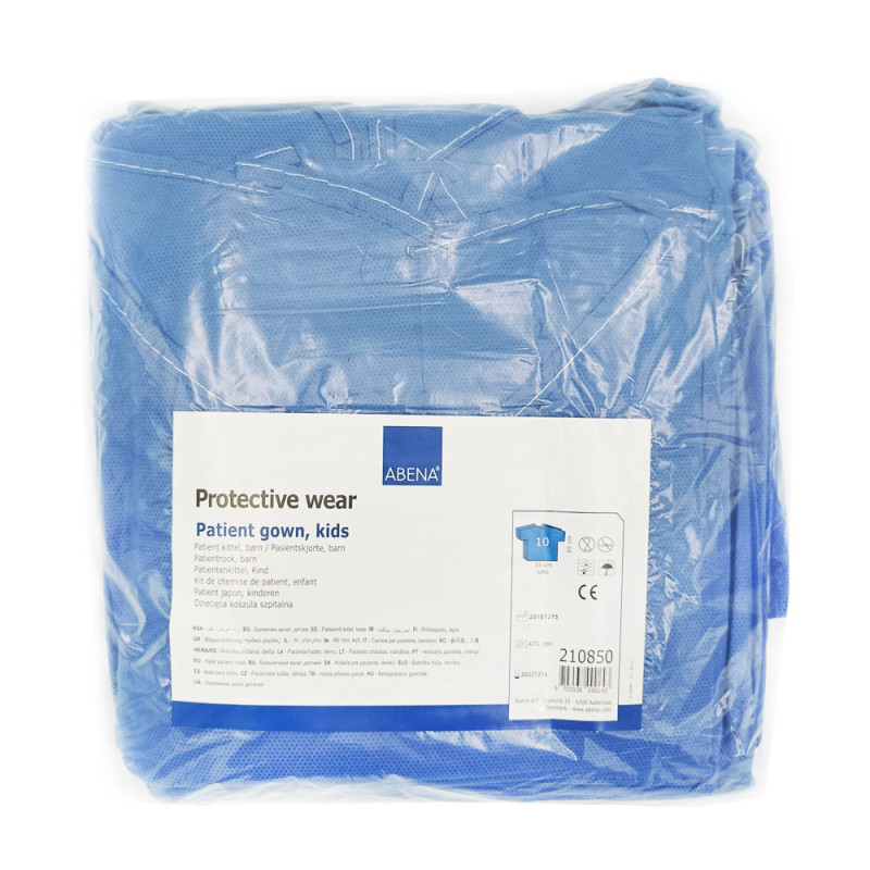 Koszula do szpitala dla dzieci XS/S jednorazowa wiązana SMS 35g 100szt