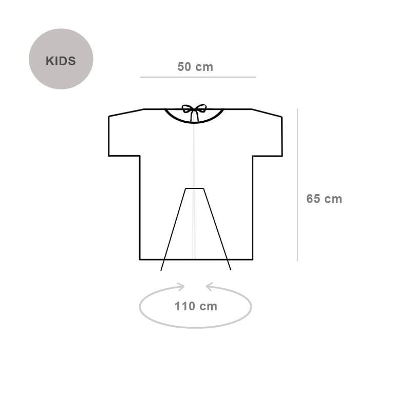 Koszula do szpitala dla dzieci XS/S jednorazowa wiązana SMS 35g 10szt