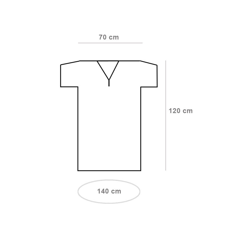 Koszula do szpitala na zabieg dla pacjenta jednorazowa SMS 35g 100szt
