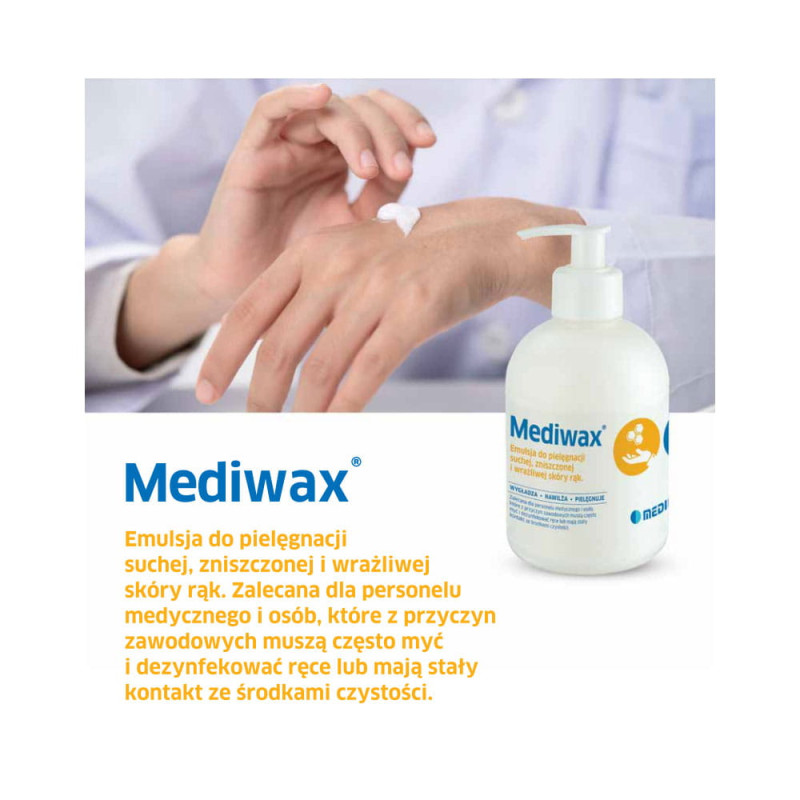 Mediwax krem do rąk 500ml do pielęgnacji suchej i wrażliwej skóry
