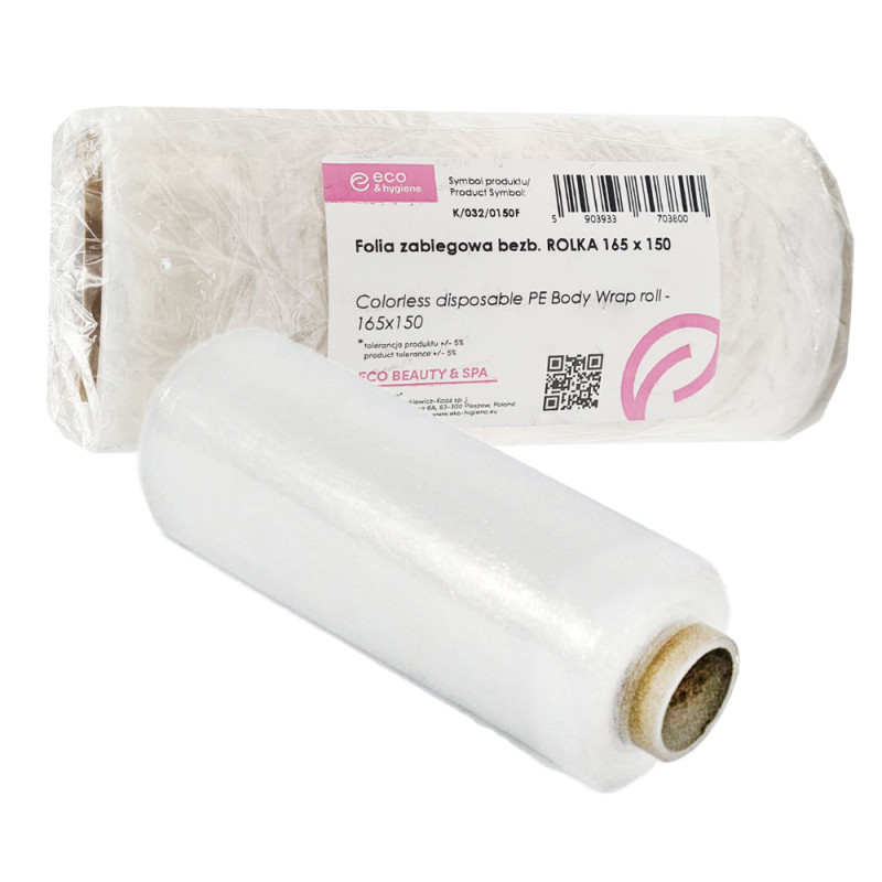 Folia kosmetyczna do zabiegów kosmetycznych na rolce 16,5cm x 150m 1 rolka