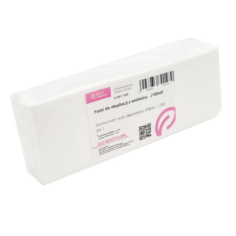 Pasek do depilacji z włókniny 7cm x 20cm biały 100szt