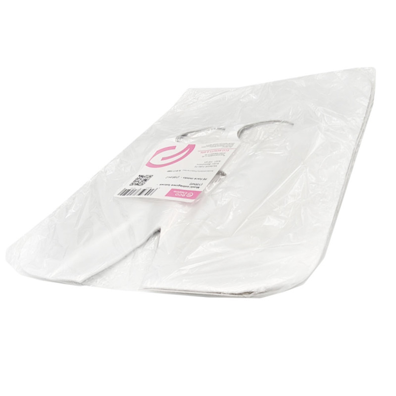 Maski kosmetyczne na twarz i szyje z foli z otworami na oczy i usta 100szt x 30op