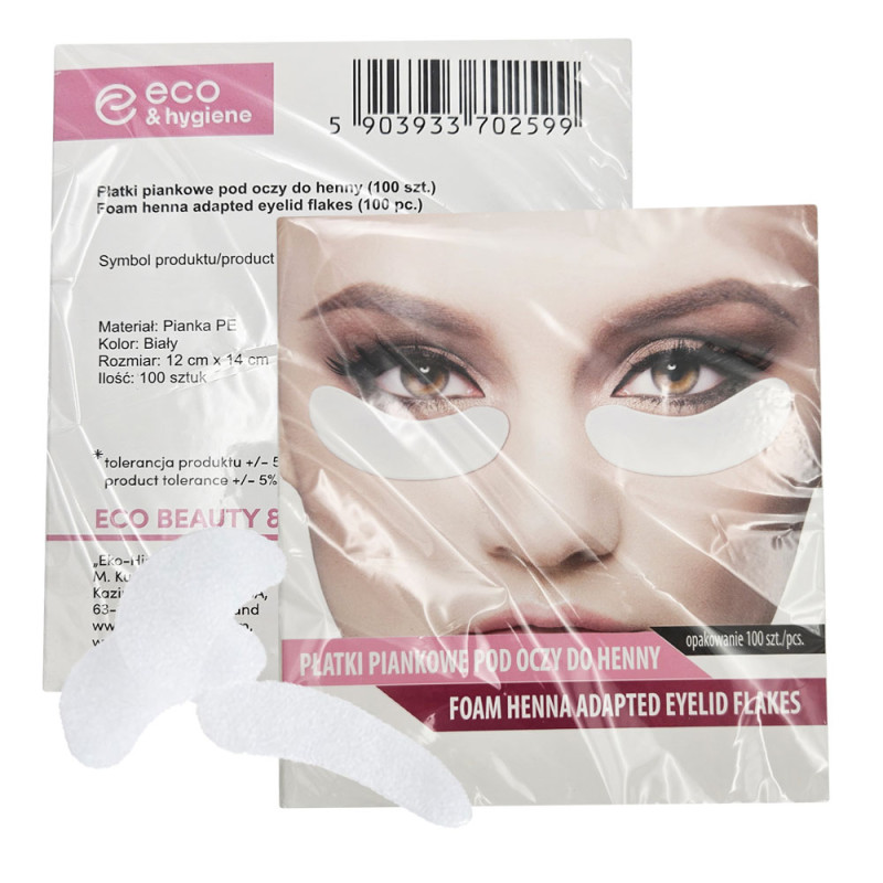 Płatki pod oczy do henny z pianki 100szt x 10op