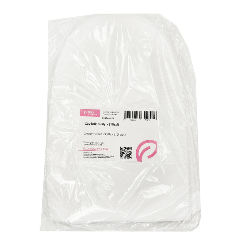 Czyścik kosmetyczny mały 5cm x 10cm włóknina 10szt x 20op