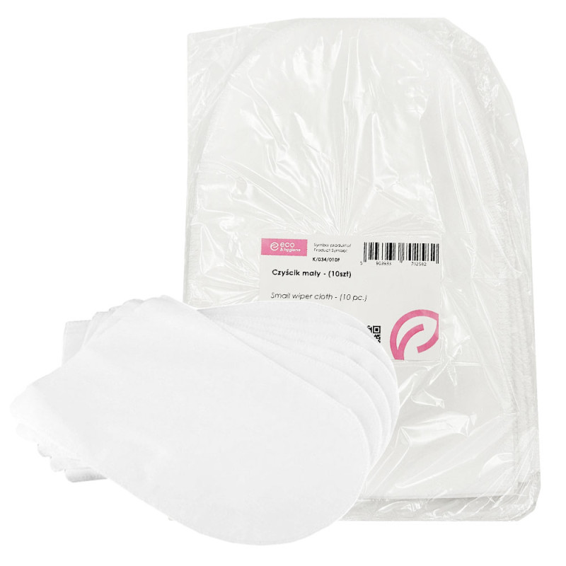 Czyścik kosmetyczny mały 5cm x 10cm włóknina 10szt x 20op