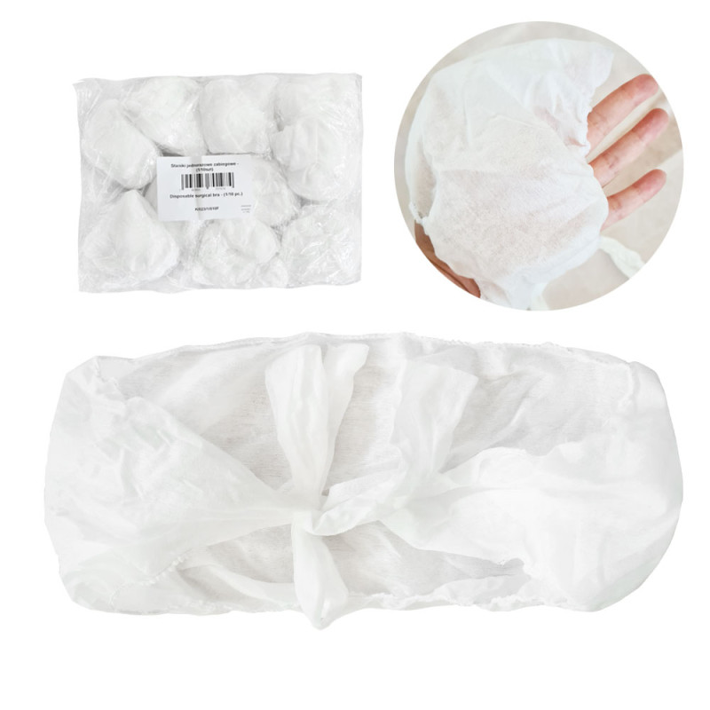 Stanik jednorazowy biustonosz zabiegowy biały włóknina nieprześwitujący 200szt