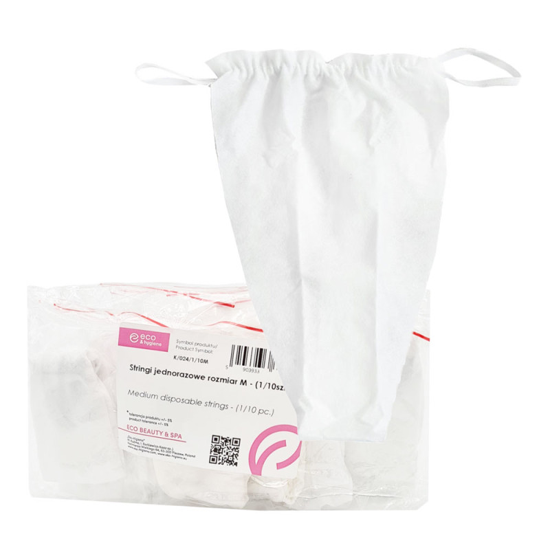 Stringi jednorazowe damskie M majtki do masażu białe włóknina nieprześwitujące 200szt