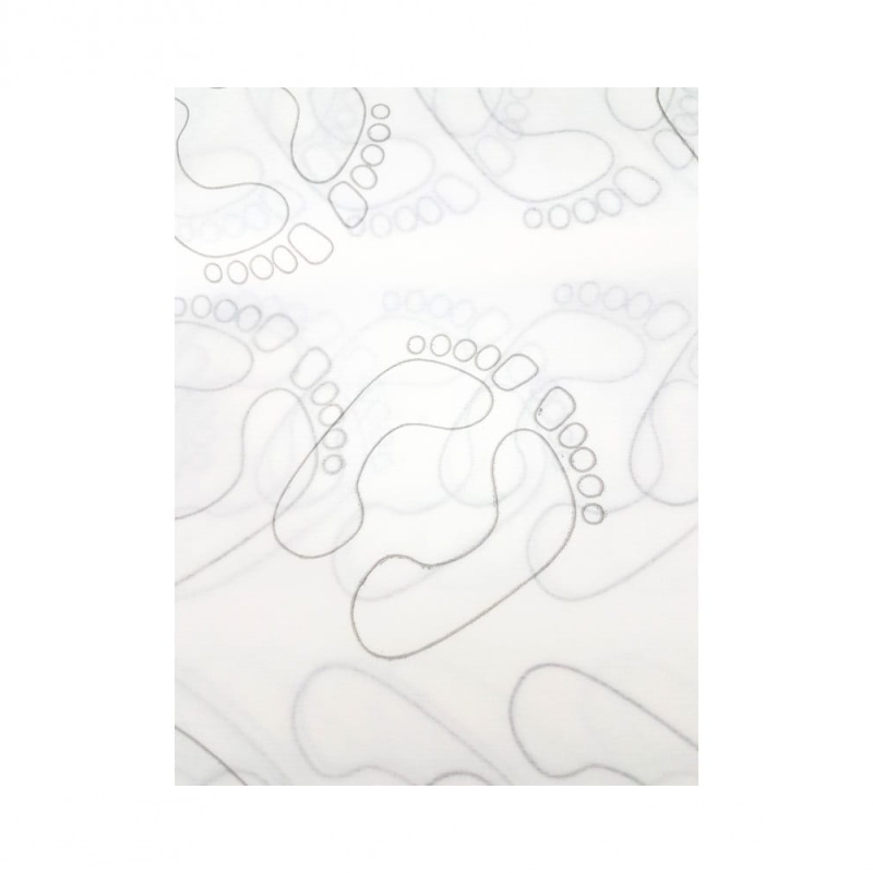 Podkład jednorazowy pod nogi mata podologiczna na rolce wzór stóp 100szt x 6op
