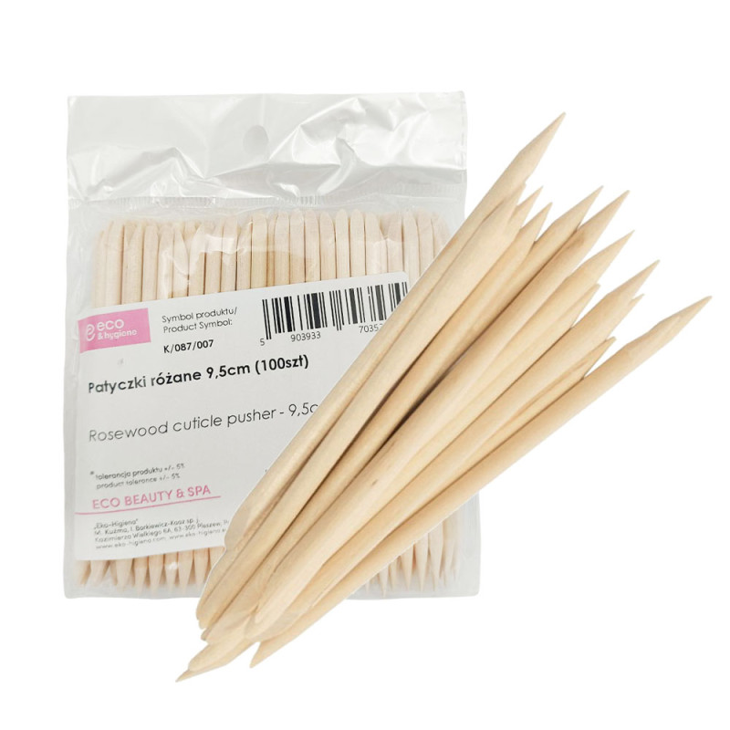 Patyczki do paznokci drewniane patyczki do odsuwania skórek z drzewa różanego 9,5 cm 1000 szt