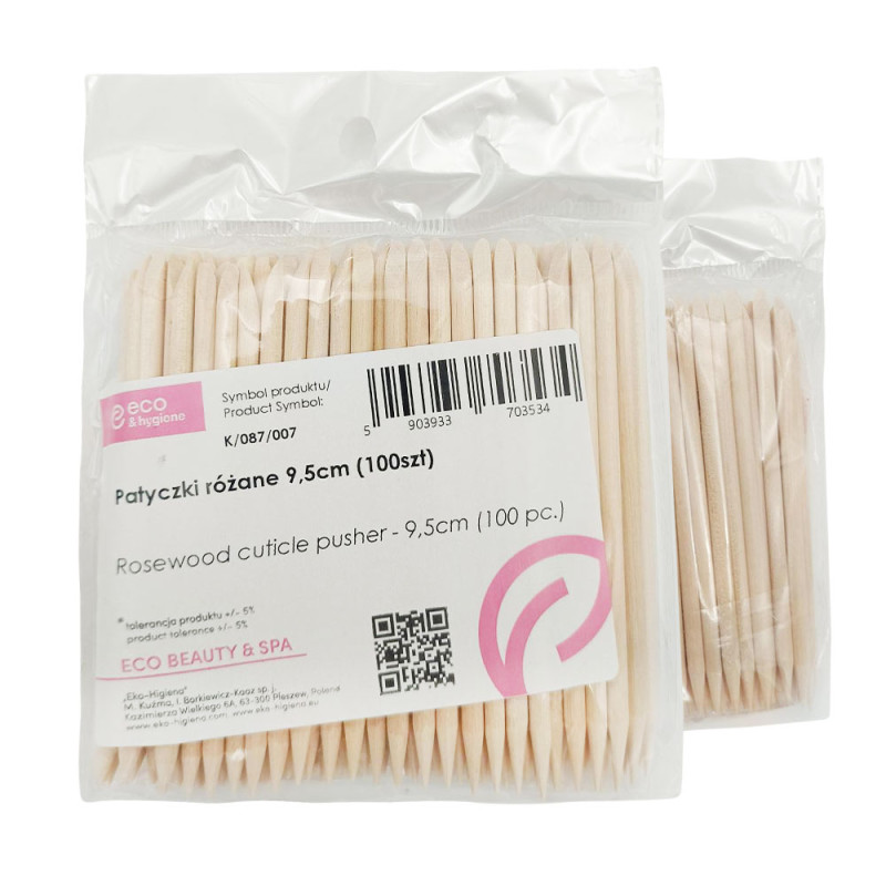 Patyczki do paznokci drewniane patyczki do odsuwania skórek z drzewa różanego 9,5 cm 1000 szt