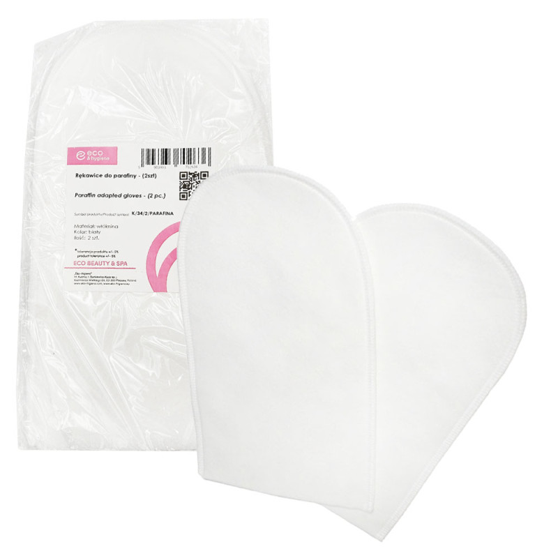 Rękawice do parafiny włókninowe rękawiczki parafinowe białe 20 par (40szt)