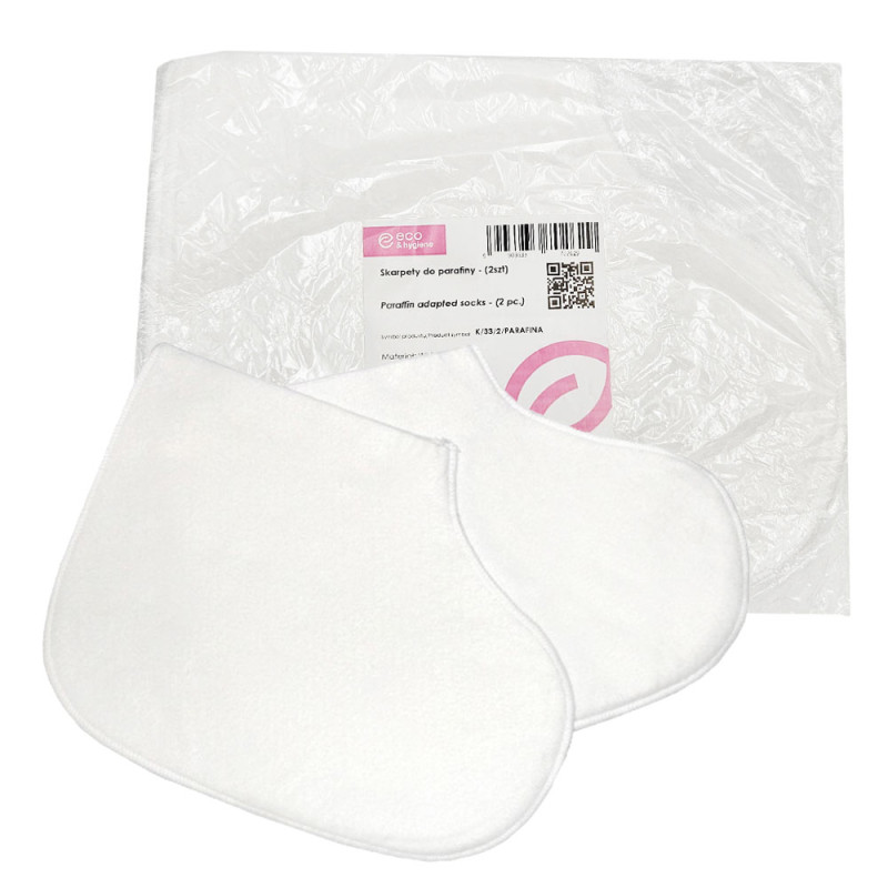 Skarpety do parafiny włókninowe skarpetki parafinowe białe 20 par (40szt)
