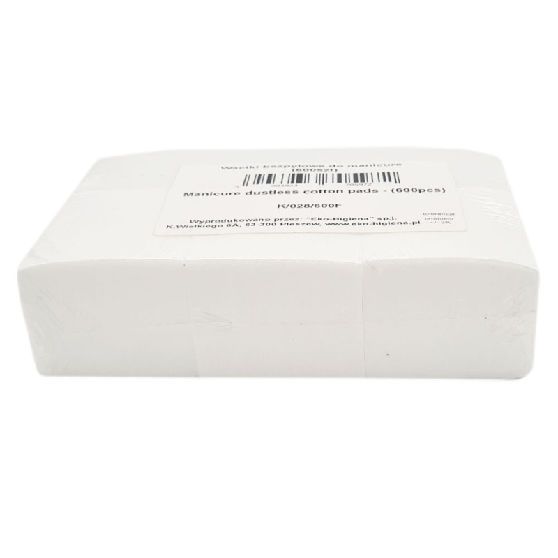 Waciki bezpyłowe do paznokci do manicure 5cm x 5cm 600szt x 10op