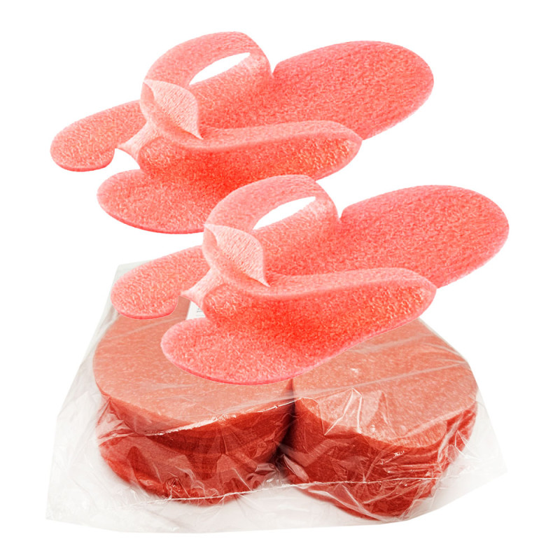 Klapki japonki jednorazowe spa z pianki różowe 100par