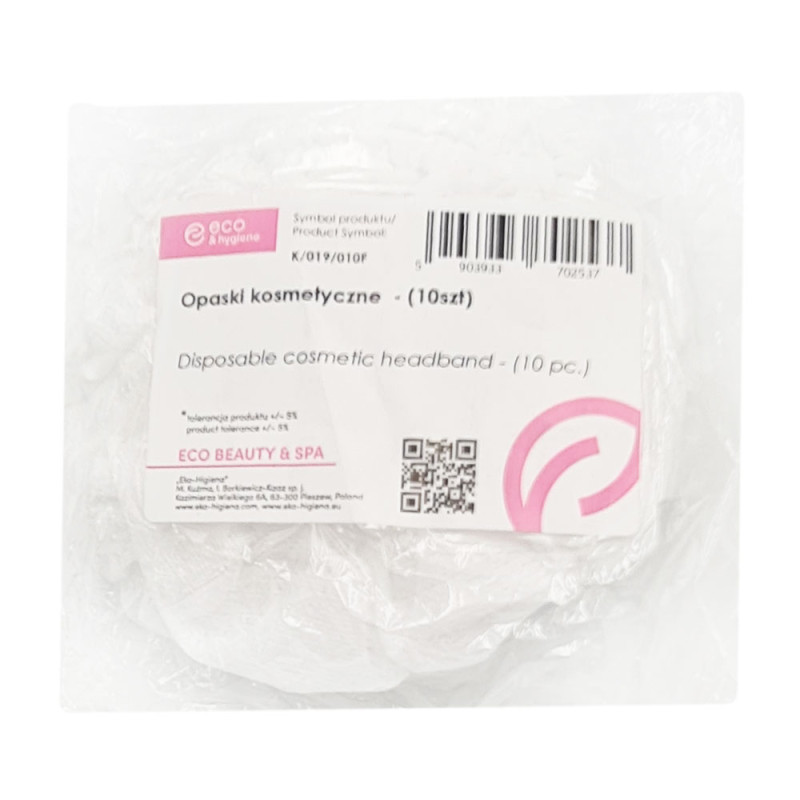 Opaska kosmetyczna do włosów biała 200szt