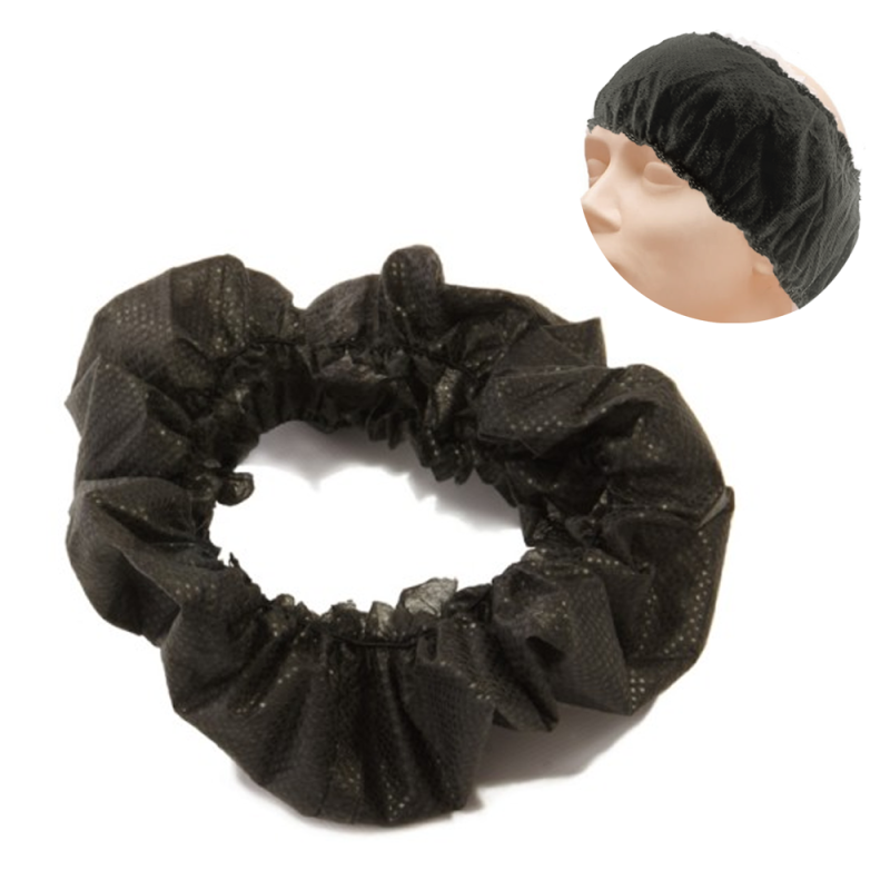 Opaska kosmetyczna do włosów czarna 200szt