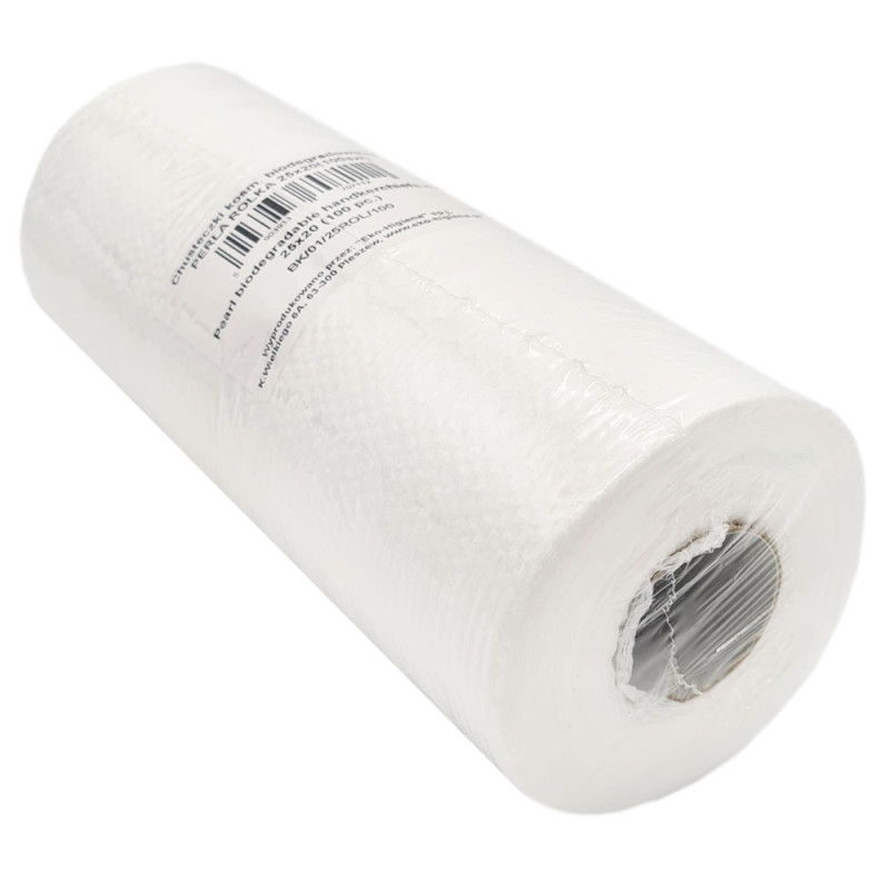 Chusteczki kosmetyczne w rolce perła 25cm x 20cm 100sz x 15op