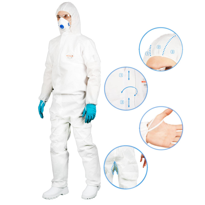 Kombinezon ochronny malarski biały XXXL OxyChem C110 typ 5 6 50szt