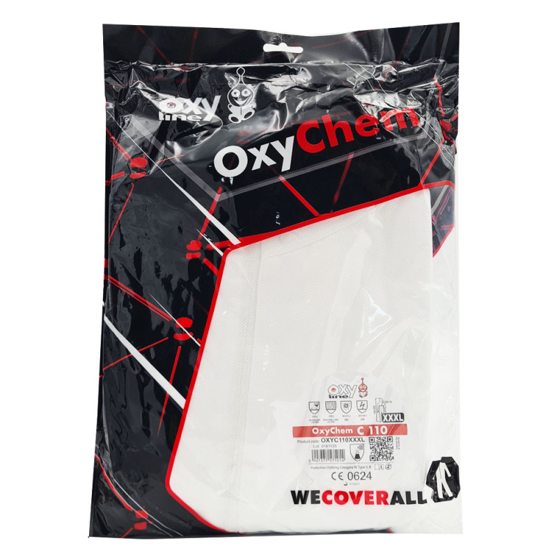 Kombinezon ochronny malarski biały XXXL OxyChem C110 typ 5 6 50szt