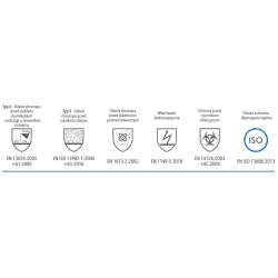 Kombinezon ochronny lakierniczy biały XXXL OxyChem C210 typ 5 6 50szt