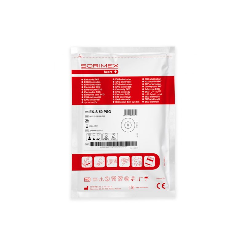 Elektrody EKG EK-S 50 PSG pianka żel stały 50mm 50sztuk