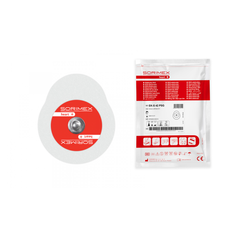 Elektrody pediatryczne dla dzieci EKG EK-S 42 PSG pianka żel stały 42mm x 36mm 50szt wielopak 40op
