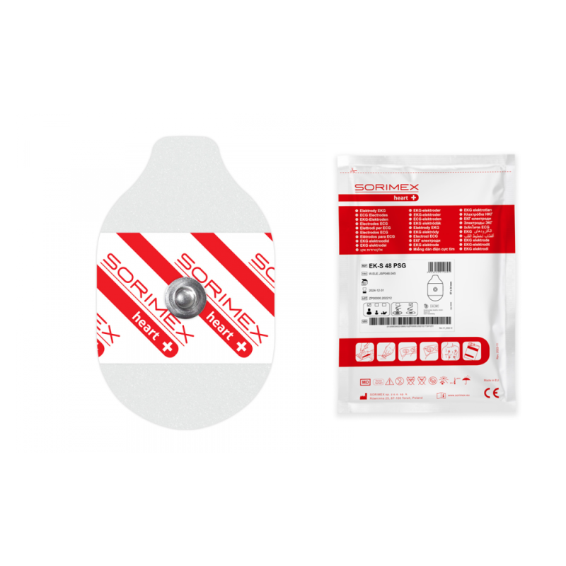 Elektrody EKG EK-S 48 PSG pianka żel stały 57mm x 34mm 50szt wielopak 30op