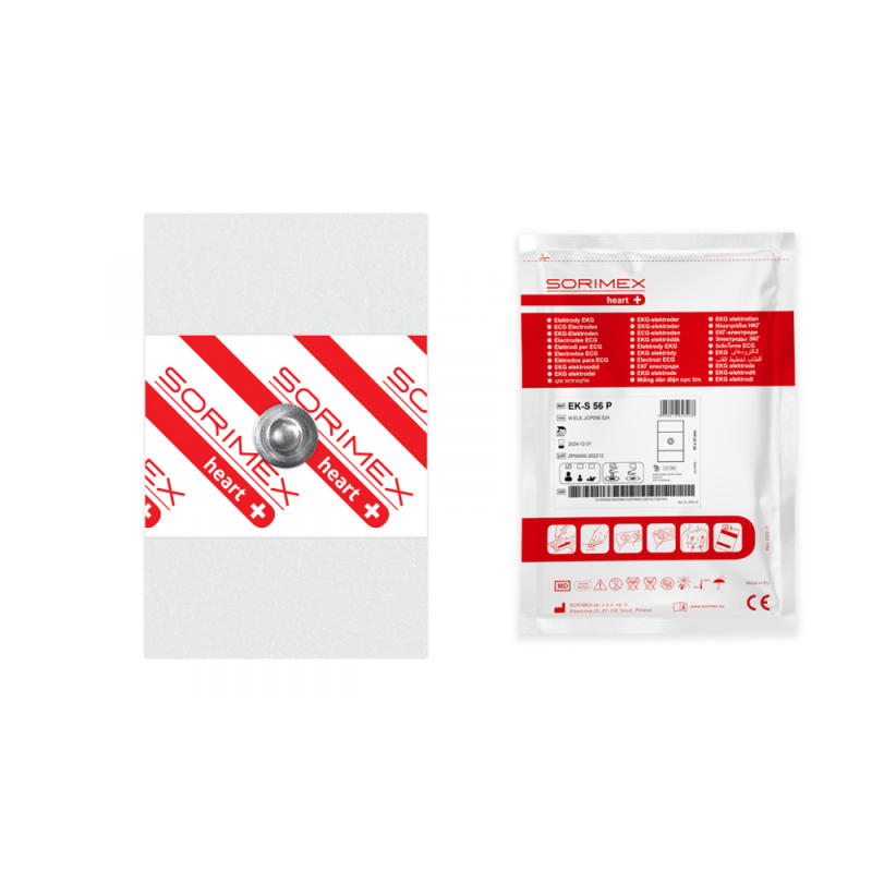 Elektrody EKG EK-S 56 P pianka żel ciekły 55mm x 35mm 50szt wielopak 30op