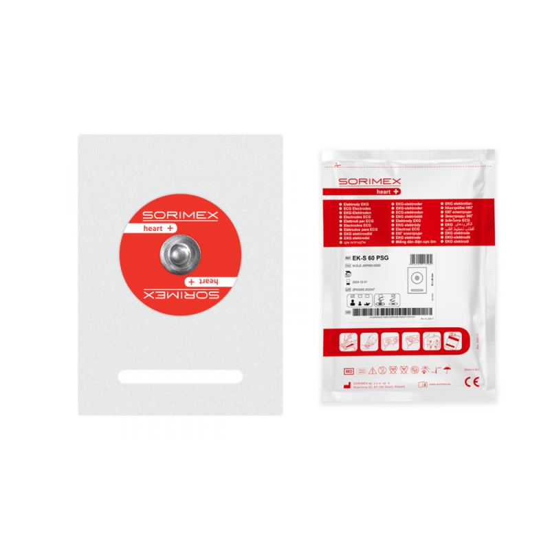 Elektrody do holtera EKG EK-S 60 PSG pianka żel stały 55mm x 40mm 50szt wielopak 40op