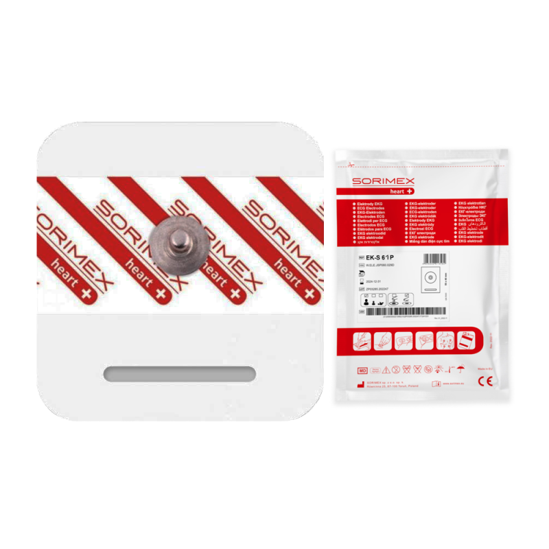 Elektrody do holtera EKG EK-S 61 P pianka żel ciekły 55mm x 53mm 50szt wielopak 30op