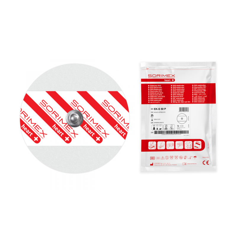 Elektrody EKG EK-S 50 P pianka żel ciekły 50mm 50szt wielopak 30op