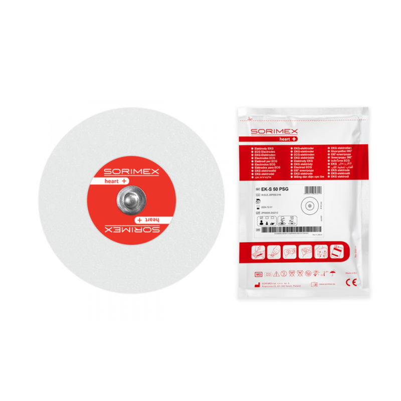 Elektrody EKG EK-S 50 PSG pianka żel stały 50mm 50sztuk wielopak 30op