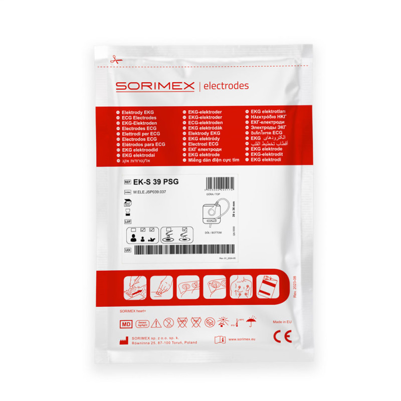 Elektrody pediatryczne do holtera EKG EK-S 39 PSG pianka żel stały 39mm x 36mm 50szt