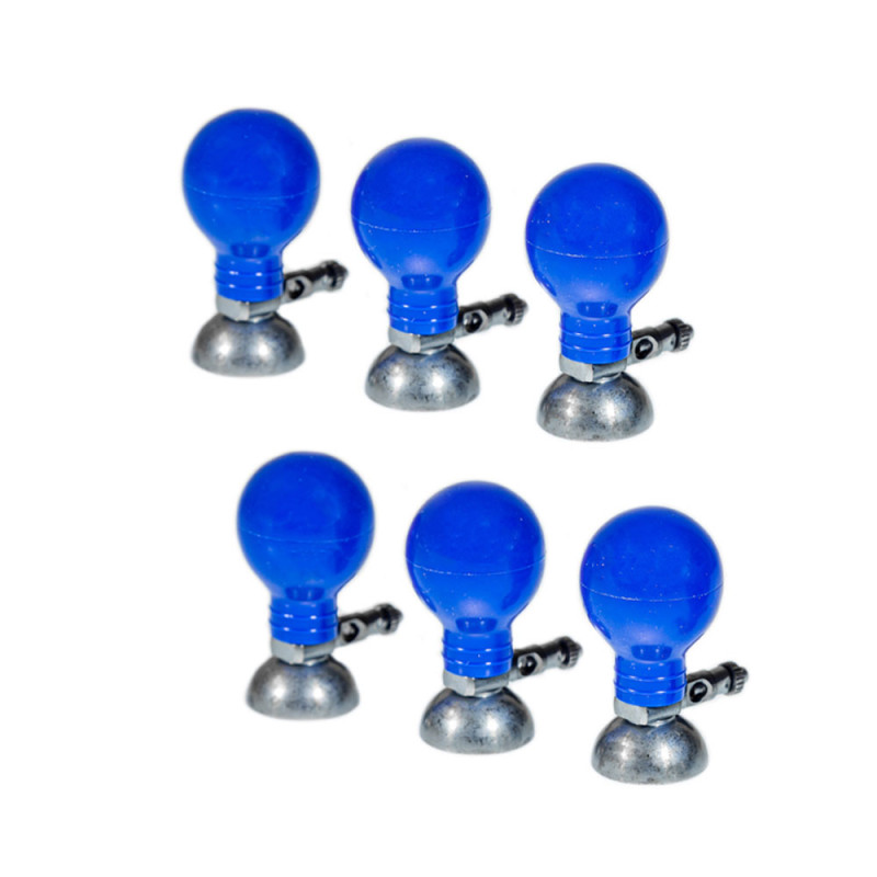 Elektrody przyssawkowe EKG wielorazowe średnica 24 mm niebieskie komplet 6 szt