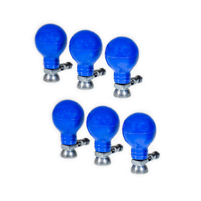 Elektrody przyssawkowe EKG dla dzieci wielorazowe średnica 15mm niebieskie komplet 6 szt