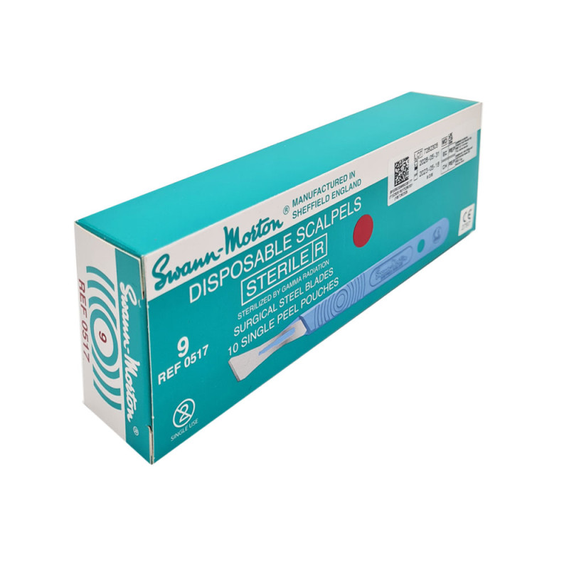 Skalpel chirurgiczny 9 sterylny 10szt stal nierdzewna Swann-Morton
