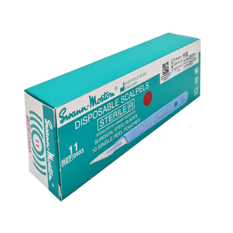 Skalpel chirurgiczny 11 sterylny 10szt stal nierdzewna Swann-Morton