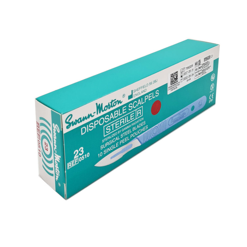 Skalpel chirurgiczny 23 sterylny 10szt stal nierdzewna Swann-Morton