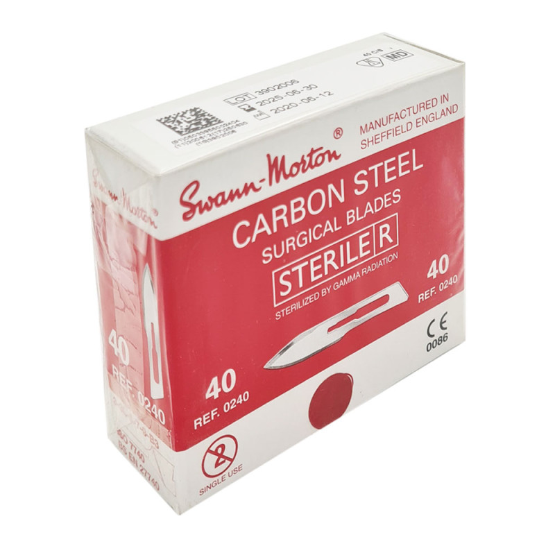 Ostrze chirurgiczne 40 sterylne 100szt stal węglowa Swann-Morton