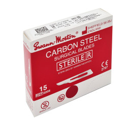Ostrze chirurgiczne 15 sterylne 100szt stal węglowa Swann-Morton