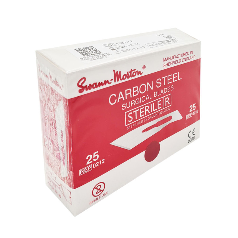 Ostrze chirurgiczne 25 sterylne 100szt stal węglowa Swann-Morton