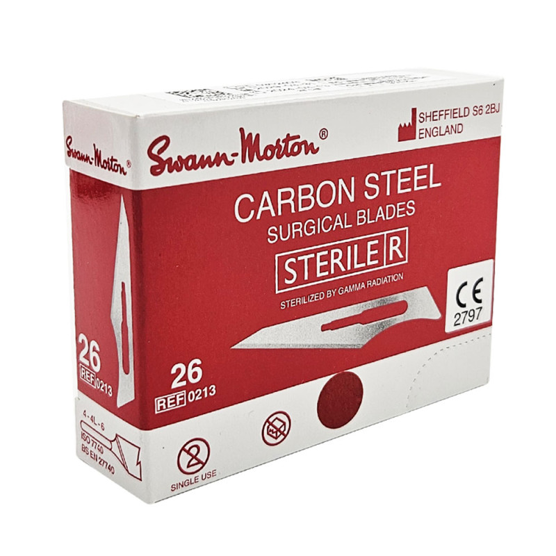 Ostrze chirurgiczne 26 sterylne 100szt stal węglowa Swann-Morton