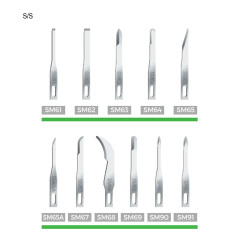 Ostrze mikrochirurgiczne SM64 sterylne 25szt stal nierdzewna Swann-Morton