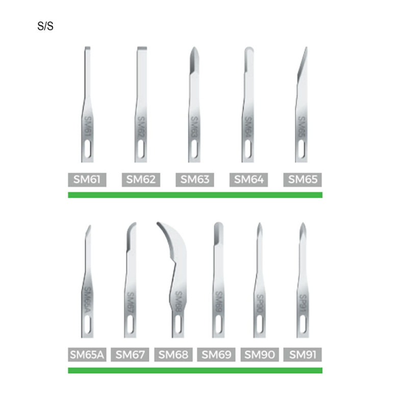 Ostrze mikrochirurgiczne PD81 sterylne 25szt stal nierdzewna Swann-Morton