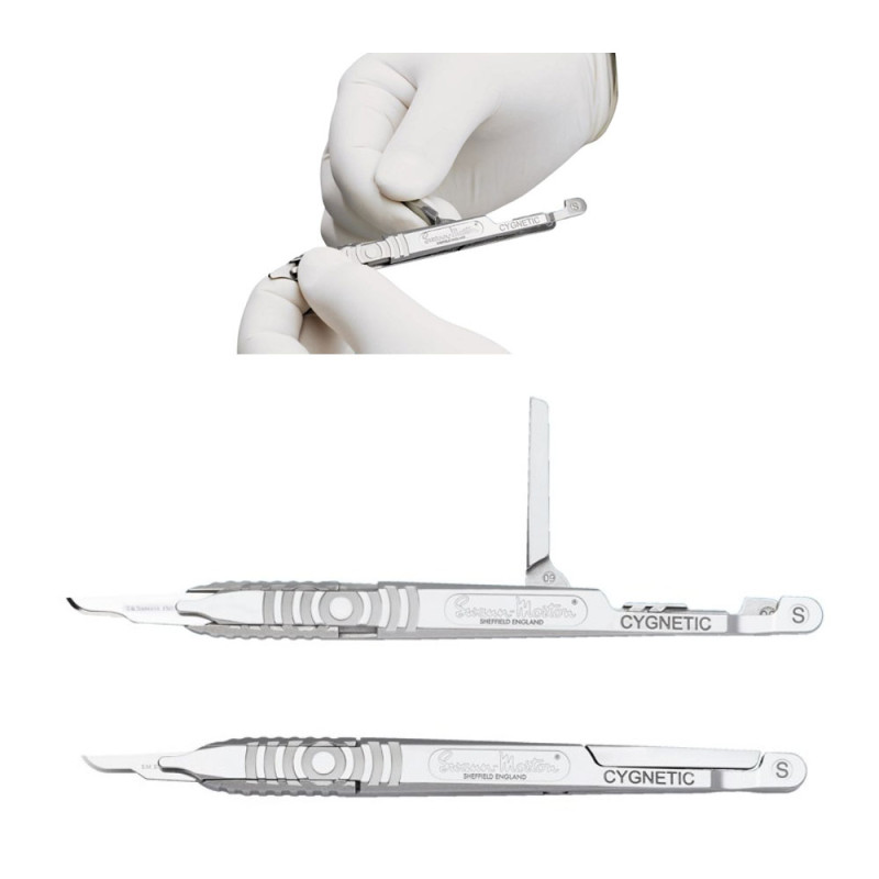 Ostrze chirurgiczne Cygnetic 10 do ortopedii sterylne 50szt stal nierdzewna Swann-Morton