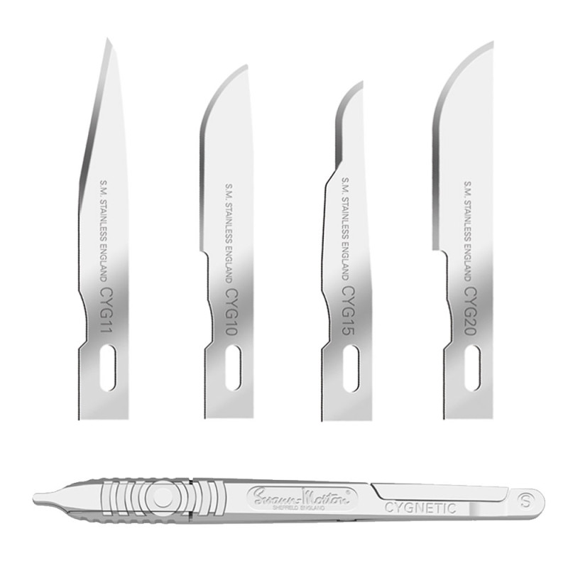 Ostrze chirurgiczne Cygnetic 15 do ortopedii sterylne 50szt stal nierdzewna Swann-Morton